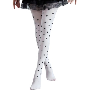image:imageFloerns Womens Polka Dots Tights Cute Thigh High Pantyhose Stockings LeggingsWhite and Polka Dots