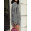 image:imageFloerns Womens 2 Piece Outfit Old Money Fall Long Sleeve Sweater and Mini Skirt SetGrey