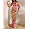 image:imageFloerns Womens 2 Piece Vacation Outfit Tops with Maxi Skirt SetBeige and Brown