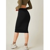 image:imageFloerns Womens All Over Print High Waist Elegant Bodycon Pencil Midi SkirtBlack