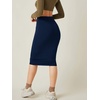 image:imageFloerns Womens All Over Print High Waist Elegant Bodycon Pencil Midi SkirtNavy Blue