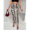 image:imageFloerns Womens Animal Print High Waisted Long Skirt Rave Outfit Bodycon Pencil SkirtsBrown