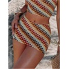 image:imageFloerns Womens Boho Geo Print Low Rise Pencil Vacation Mini SkirtMulticolor