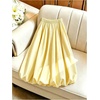 image:imageFloerns Womens Cute Bubble Hem Long Skirt Elastic Waist Ruffle Summer A Line SkirtsYellow
