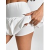 image:imageFloerns Womens Cute Bubble Ruched Puffy A Line Mini Skirt Athletic SkortWhite