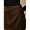 image:imageFloerns Womens Dressy Casual Faux Suede Skirt Fall Outfit Winter Mini Skirt with UnderneathBrown