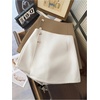 image:imageFloerns Womens Elegant Button Mini Wrap Skorts Straight Leg Dressy Casual Skirt ShortsApricot