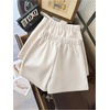 image:imageFloerns Womens Elegant Button Mini Wrap Skorts Straight Leg Dressy Casual Skirt ShortsApricot