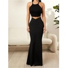 image:imageFloerns Womens Elegant High Waisted Fishtail Bodycon Going Out Maxi SkirtBlack