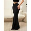 image:imageFloerns Womens Elegant High Waisted Fishtail Bodycon Going Out Maxi SkirtBlack