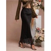 image:imageFloerns Womens Elegant Lace Maxi Skirt Low Rise Formal Wedding Guest Fishtail SkirtBlack