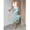 image:imageFloerns Womens Elegant Lace Satin Skirt Fishtail Pencil Party Cocktail Long SkirtsMint Blue
