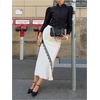 image:imageFloerns Womens Elegant Lace Wrap Skirts Asymmetrical Ruffle Party Cocktail Midi SkirtChampagne