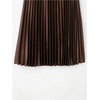 image:imageFloerns Womens Elegant Pleated Skirt Mid Waist Dressy Casual Shirring Long SkirtCoffee Brown