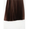 image:imageFloerns Womens Elegant Pleated Skirt Mid Waist Dressy Casual Shirring Long SkirtCoffee Brown