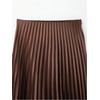 image:imageFloerns Womens Elegant Pleated Skirt Mid Waist Dressy Casual Shirring Long SkirtCoffee Brown