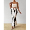 image:imageFloerns Womens Elegant Ruched High Waisted Bodycon Going Out Maxi SkirtApricot Black