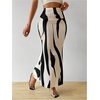 image:imageFloerns Womens Elegant Ruched High Waisted Bodycon Going Out Maxi SkirtApricot Black