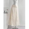 image:imageFloerns Womens Embroidery Maxi Skirt Low Rise Vacation A Line SkirtsApricot