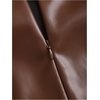 image:imageFloerns Womens Faux Leather Mini Skirt Low Rise Asymmetrical Wrap Club Rave Party SkirtsCoffee Brown