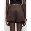 image:imageFloerns Womens Faux Suede Mini Skirt Y2k Asymmetrical High Waisted SkortsBrown