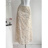 image:imageFloerns Womens Floral Embroidered Maxi Skirt Low Rise Boho A Line SkirtsYellow