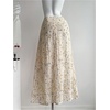 image:imageFloerns Womens Floral Embroidered Maxi Skirt Low Rise Boho A Line SkirtsYellow