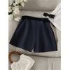 image:imageFloerns Womens High Waist Asymmetrical Wrap Skort A Line Casual Mini SkirtDark Blue