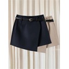 image:imageFloerns Womens High Waist Asymmetrical Wrap Skort A Line Casual Mini SkirtDark Blue