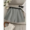 image:imageFloerns Womens High Waist Asymmetrical Wrap Skort A Line Casual Mini SkirtGrey