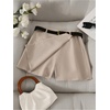 image:imageFloerns Womens High Waist Asymmetrical Wrap Skort A Line Casual Mini SkirtMaroon