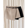 image:imageFloerns Womens High Waist Asymmetrical Wrap Skort A Line Casual Mini SkirtMaroon