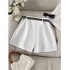 image:imageFloerns Womens High Waist Asymmetrical Wrap Skort A Line Casual Mini SkirtWhite