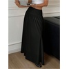 image:imageFloerns Womens High Waisted Flowy Skirt Trendy Flared A Line Maxi SkirtBlack