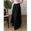 image:imageFloerns Womens High Waisted Flowy Skirt Trendy Flared A Line Maxi SkirtBlack