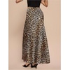 image:imageFloerns Womens Leopard Long Skirt Fishtail Ruffle Night Out Pencil SkirtsCoffee Brown Leopard
