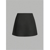 image:imageFloerns Womens Metal High Waist Skirt Split Hem A Line Business Office Mini SkirtsBlack