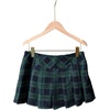 image:imageFloerns Womens Plaid Mini Skirts Pleated Hem Uniform Skater Skirt Built in ShortsDark Green