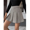 image:imageFloerns Womens Plaid Pleated Mini Skirts Preppy Uniform Skater A Line SkirtBlack White Multi
