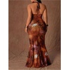image:imageFloerns Womens Plus Size 2 Piece Halter Top Maxi Skirt Set Vacation OutfitBrown Multi