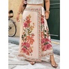 image:imageFloerns Womens Plus Size Floral Wrap Maxi Skirt Tie Side Beach Vacation A Line Summer SkirtsApricot