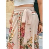 image:imageFloerns Womens Plus Size Floral Wrap Maxi Skirt Tie Side Beach Vacation A Line Summer SkirtsApricot