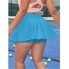 image:imageFloerns Womens Plus Size High Waisted Pleated Tennis Workout SkirtLake Blue