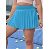 image:imageFloerns Womens Plus Size High Waisted Pleated Tennis Workout SkirtLake Blue