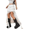 image:imageFloerns Womens Plus Size Lace Tiered Asymmetrical Ruffle Long Maxi SkirtsWhite