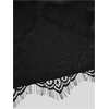 image:imageFloerns Womens Plus Size Satin Lace Trim Patchwork Sexy Mini SkirtBlack Satin Solid
