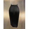 image:imageFloerns Womens Plus Size Satin Midi Skirt High Wasited Wrap Ruched Slit Business Casual Pencil SkirtsBlack