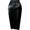 image:imageFloerns Womens Plus Size Satin Skirt Ruched Business Pencil Midi SkirtsBlack