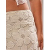 image:imageFloerns Womens Plus Size Sequin Mini Skirt 3D Floral Mesh Micro SkirtsApricot