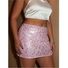 image:imageFloerns Womens Plus Size Sequin Mini Skirt Sparkly Party Night Out SkirtPink